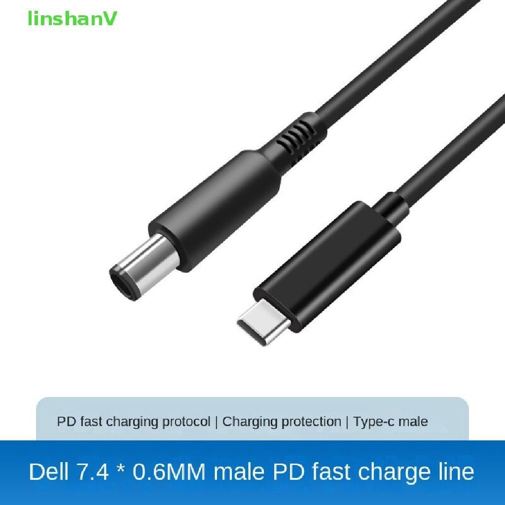 Dây Cáp Sạc Nhanh 65W 3A 1.5M PD Cổng USB TYPE C Đầu Vào DC Sang Cổng Vuông Cho Lenovo