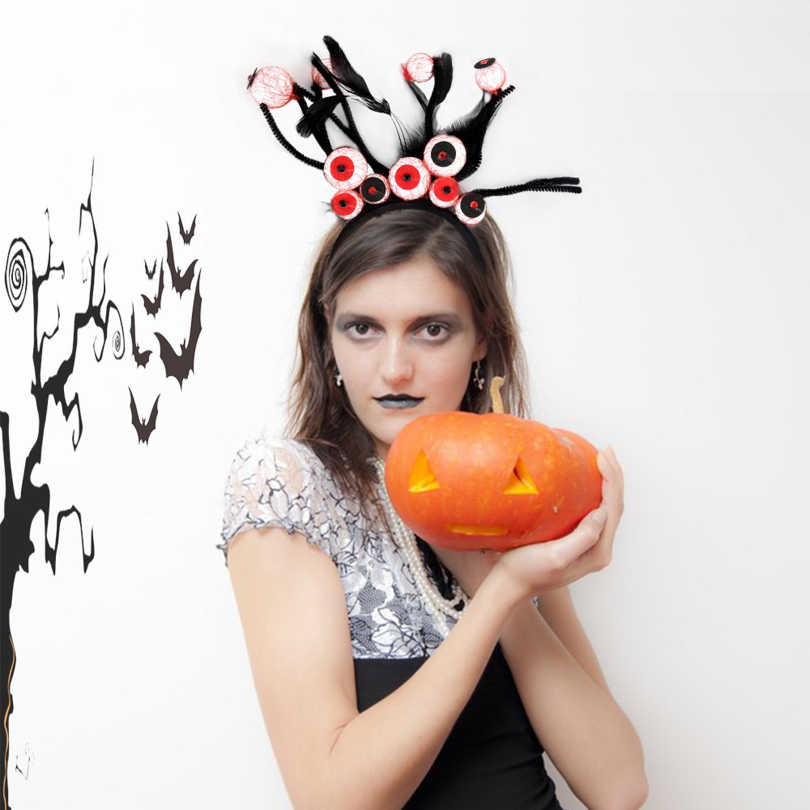 Halloween Headband, Hair Hoop, Headdress, Dress up Costume Headpiece, Spooky Eyeball Headband Hairband for Carnival Masquerade Role Play