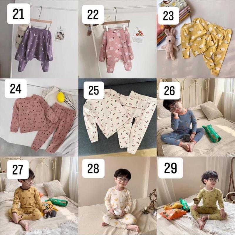 Bộ cotton xuất Hàn chất co dãn thấm hút mềm đẹp