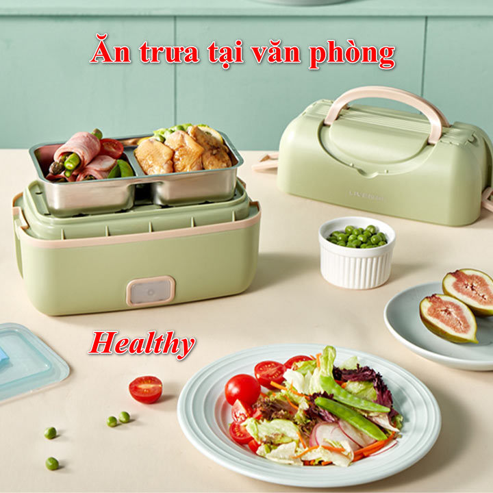 Hộp cơm cắm điện giữ nhiệt, hấp đồ ăn Liven FH18 Hàng Chính Hãng