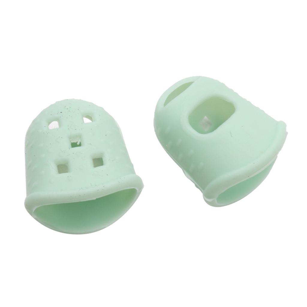 2 chiếc Mềm Kalimba Ngón Tay Bảo Vệ Ngón Tay Cái Phím dành cho Người Mới Bắt Đầu Accs Xanh Lá Nhạt