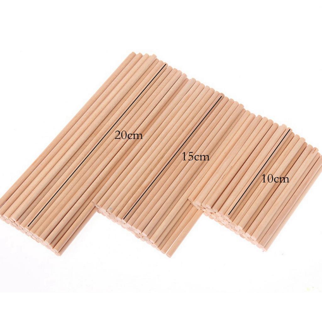 50Pcs Wooden Pieces Wood Sticks Dowels Rod Round Shaped – Unfinished Wood is Easy to Paint, Stain, Embellish – Perfect for Art Craft Project, Natural