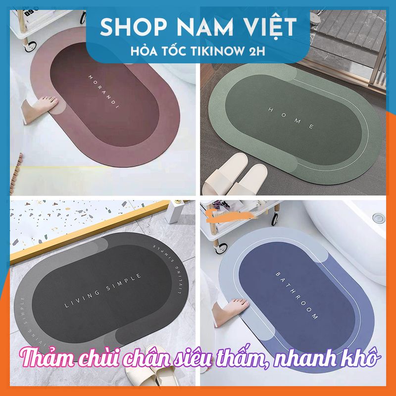 Thảm chùi chân siêu thấm hút nước 3 giây cho phòng tắm, phòng bếp, dễ dàng vệ sinh, nhanh khô vệ sinh nhà cửa an toàn với da.