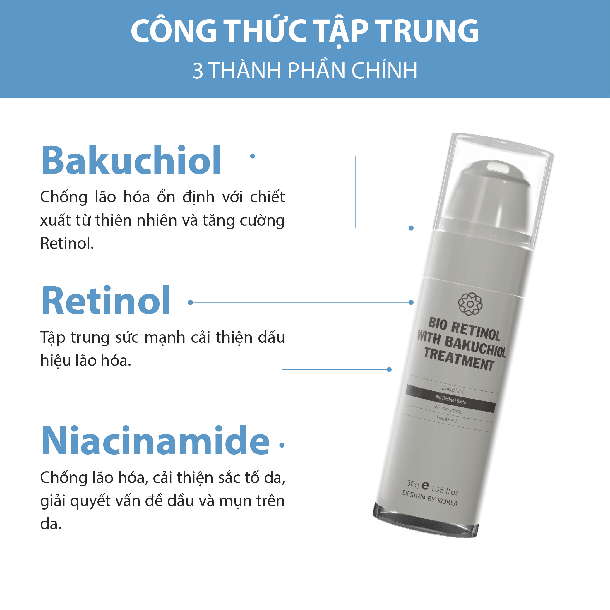 Bio Retinol with Bakuchiol Treatment 30g- Kem dưỡng ngăn ngừa lão hóa và ngừa mụn | HATHOR BEAUTY