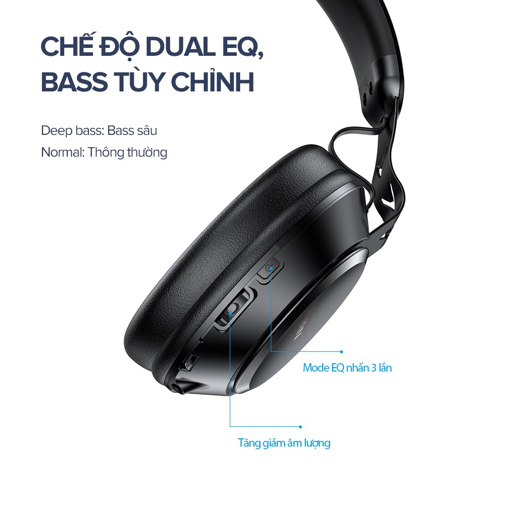 Tai Nghe Chụp Tai Không Dây VIVAN Bluetooth 5.0 Liberty H100 Siêu Nhẹ - Chống Ồn - Âm Thanh Sắc Nét [Hàng Chính Hãng]