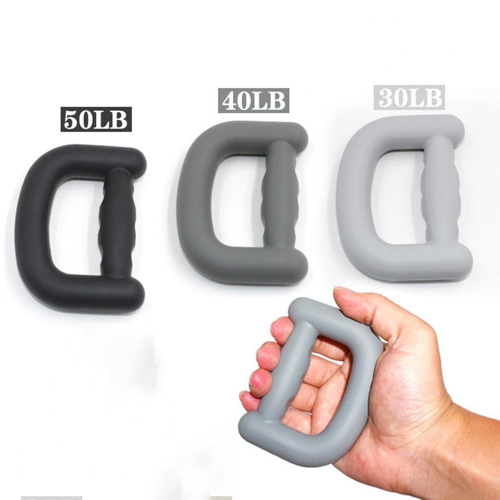 3Pcs Hand Grip Strengthener Silicone Ring Resistance D Shped Hand Gripper,Grip Strength Trainer, Finger Strengthener,Wrist Forearm Hand Exerciser