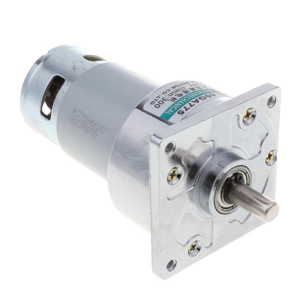 Reduction Geared Motor Reversible DC 24V 35W 300RPM