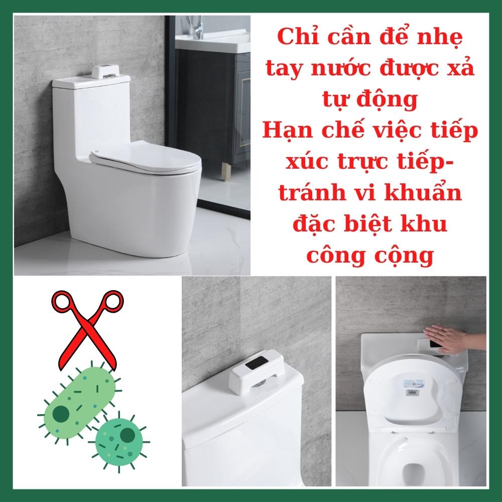 Bộ xả gạt bồn cầu chức năng cảm biến tự động, không cần dùng tay tiếp xúc van xả nước bồn cầu giúp hạn chế loại bỏ vi khuẩn khi sử dụng