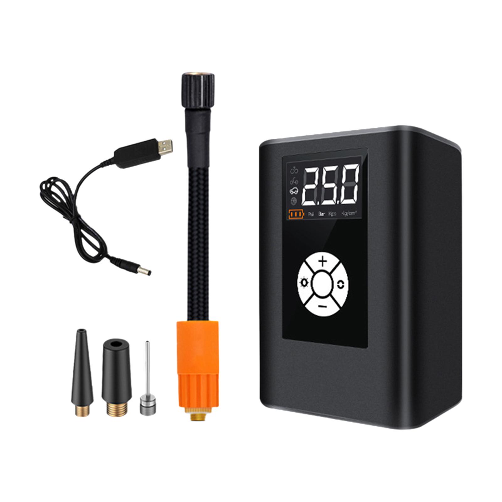 Máy Bơm Hơi Mini Không Dây 120Ps Với Đèn Led Pin Có Thể Sạc Lại 4000Mah