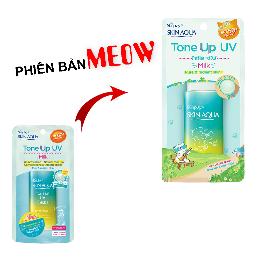 Sữa Chống Nắng Sunplay Skin Aqua Tone Up UV Milk Mint SPF50+ PA++++ Hiệu Chỉnh Sắc Da 50g