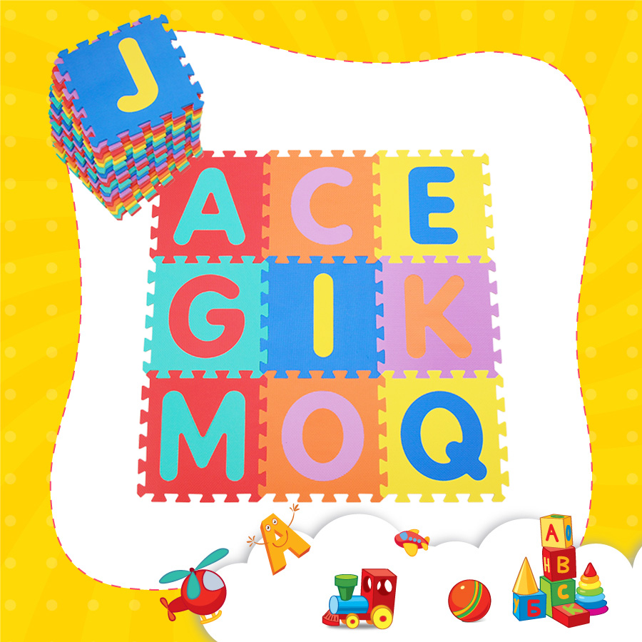 Thảm xốp lót sàn cho bé - chữ cái Smile Puzzle_KHÔNG MÙI TIÊU CHUẨN CHÂU ÂU