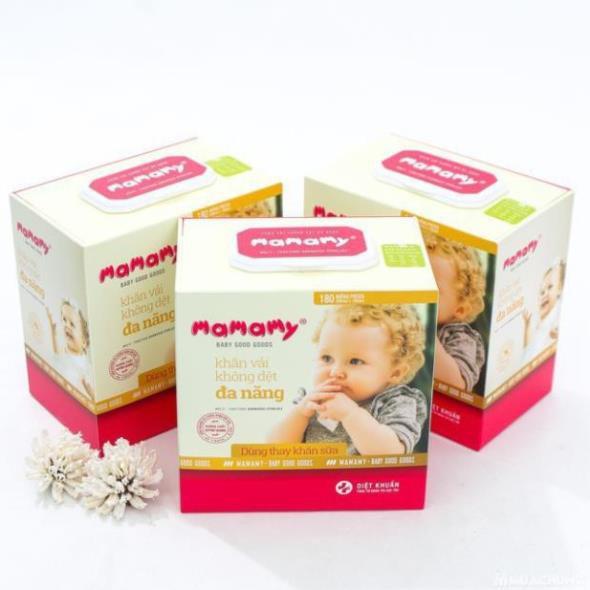 1 Thùng 18 hộp khăn khô đa năng Mamamy 180 tờ siêu tiết kiệm