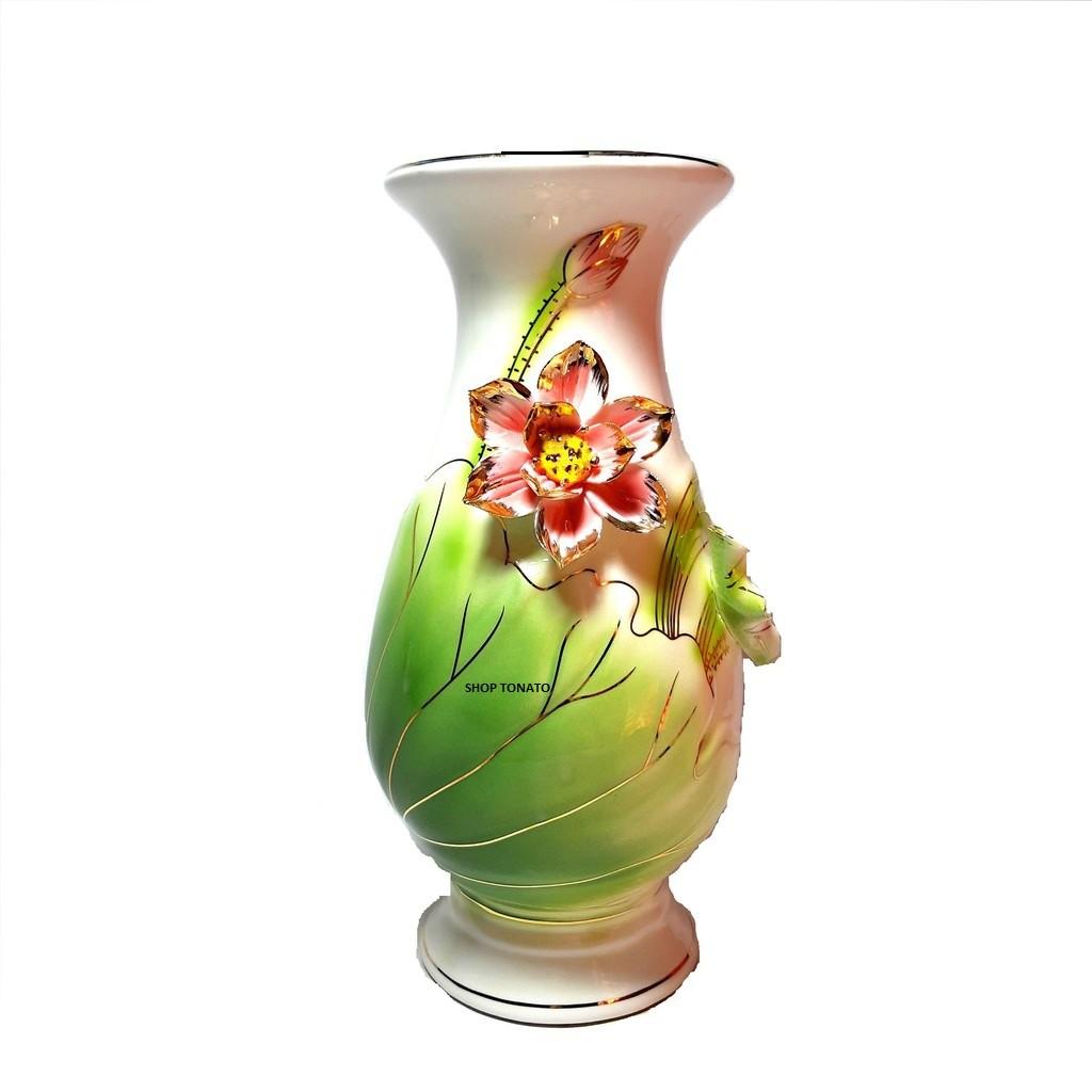 BÌNH BÔNG HỒNG KIM CAO 20CM,26CM,30CM