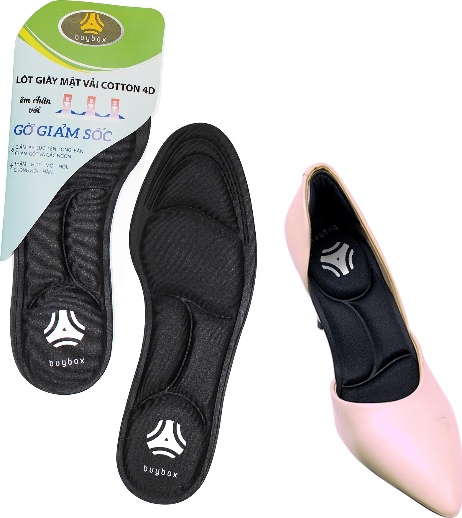 2 cặp lót giày cao gót đa năng 4D cực êm chân, chống thốn gót chân và thấm hút mồ hôi - buybox - BBPK56