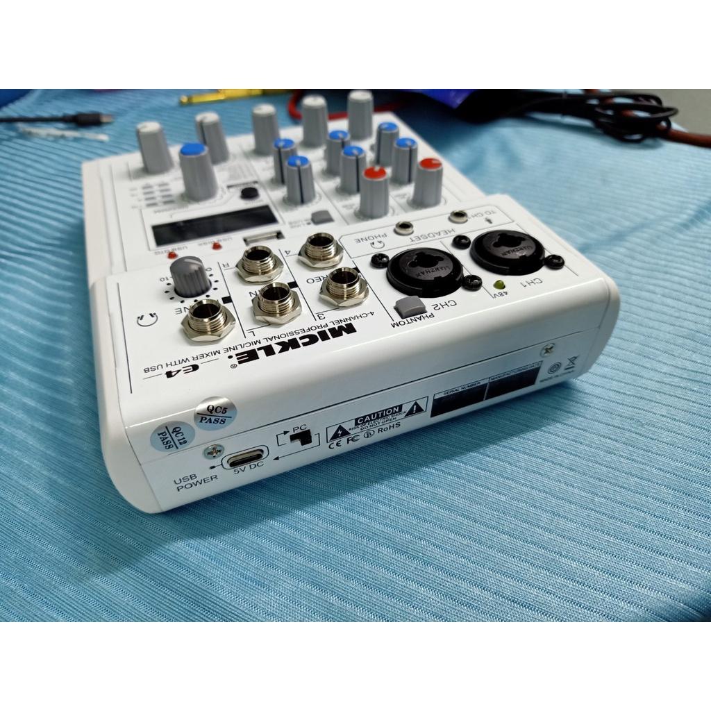 Mixer Mickle E4 Plus Hát Livestream Chuyên Nghiệp , Âm Thanh Sống Động , Kiểu Dáng Cực Đẹp , Dễ Dàng Sử Dụng