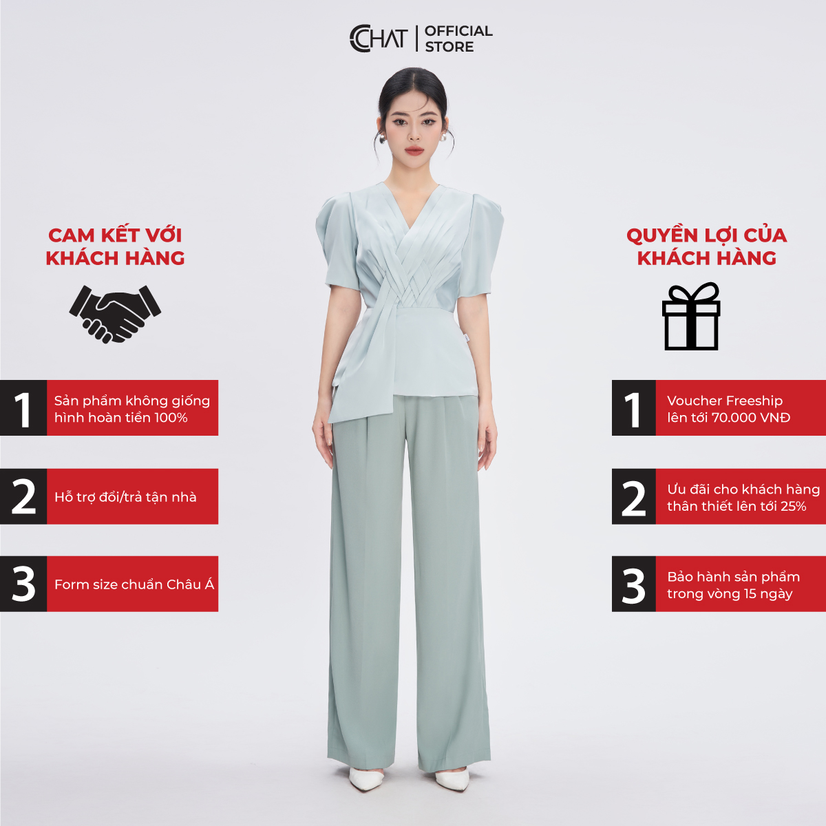 Áo Kiểu Nữ  Dáng Peplum Vạt Chồng Đan Eo Chất Lụa Cao Cấp Mềm Mịn 53ANL2001OT