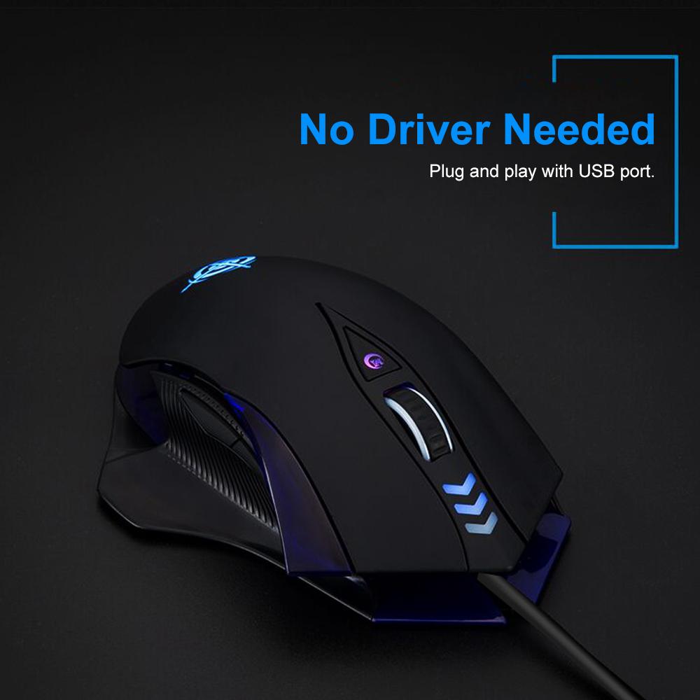 Chuột chơi game có dây MAGIC-REFINER MG4, 4000DPI Đèn nền LED có thể điều chỉnh cho máy tính xách tay PC