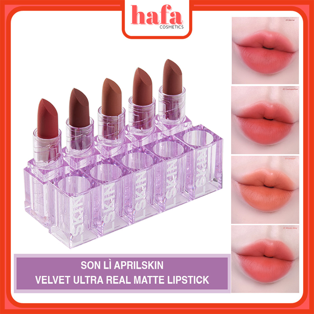 Son Thỏi Lì APRILSKIN Velvet Ultra Real Matte Lipstick 3.7g