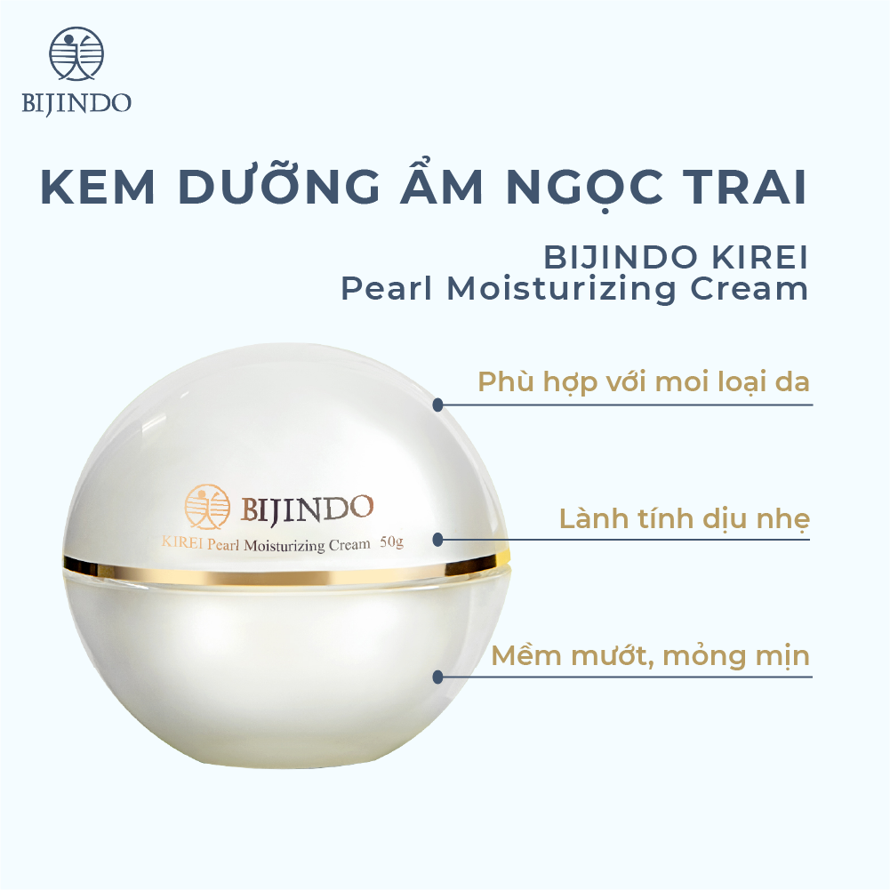 Kem Dưỡng Đêm Ngọc Trai BIJINDO KIREI Pearl Moisturizing Cream 50g