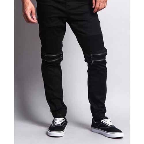 Quần jogger nam kaki thiết kế phá cách dây kéo gối cực chất,tôn dáng cho người mặc thêm tự tin,màu đen dễ mix đồ