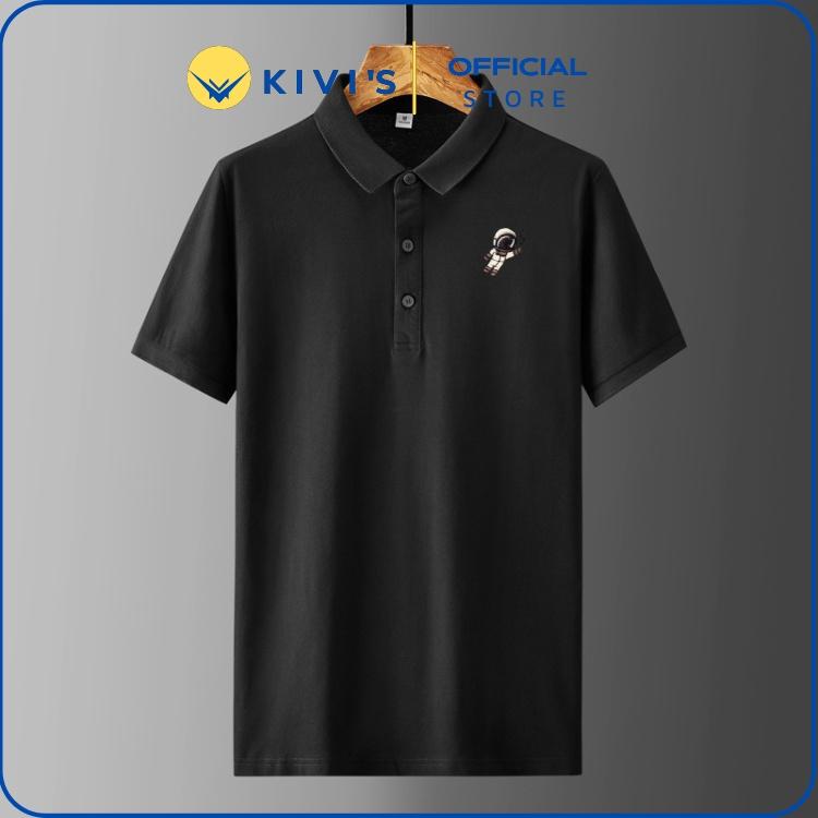 Áo thun nam polo có cổ KIVI'S cao cấp vải Cotton 100% 4 chiều kháng khuẩn, chống nhăn, thoáng mát KIVI'S