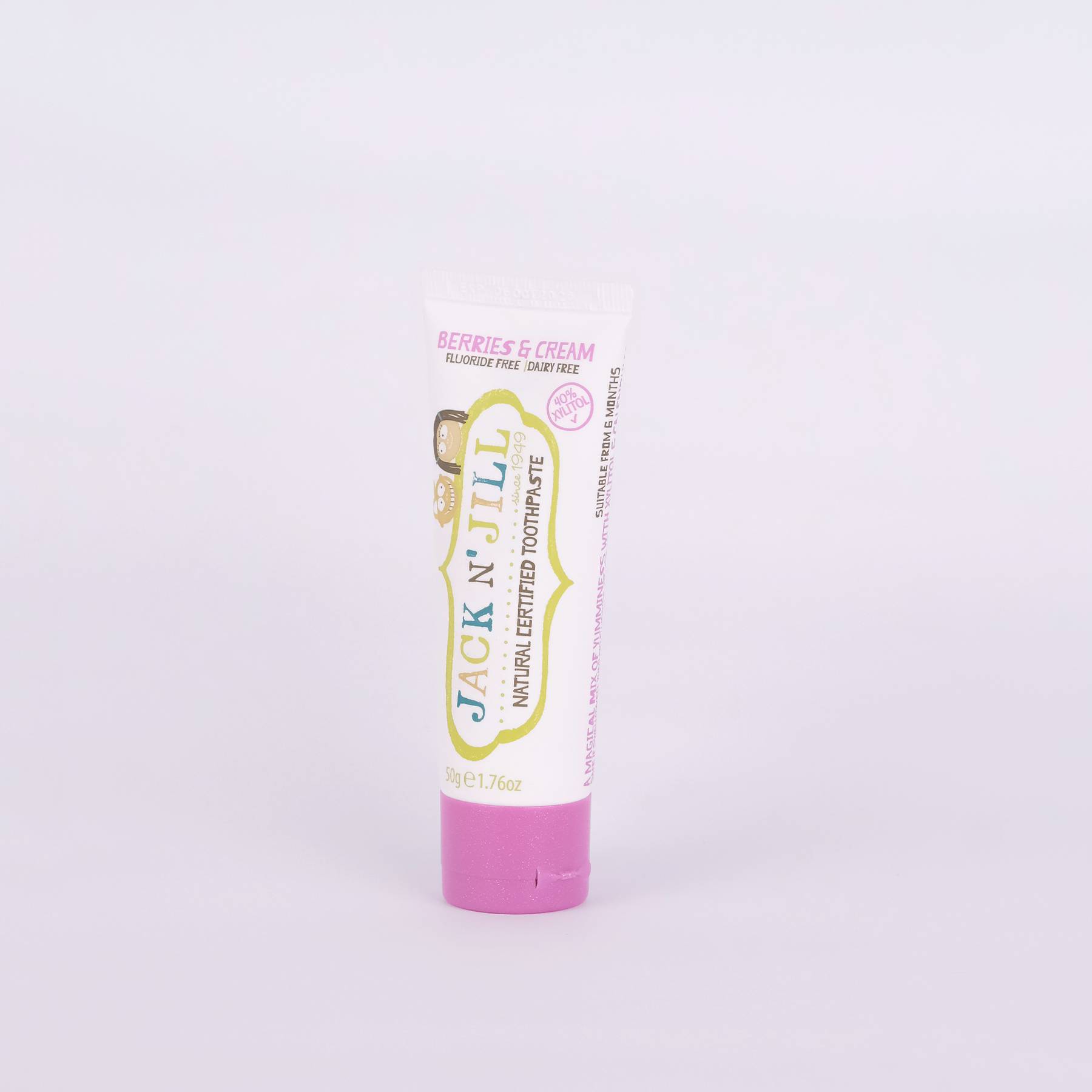 Kem đánh răng hữu cơ cho bé Jack N' Jill 50G - Vị beries và kem (Từ 6 tháng)