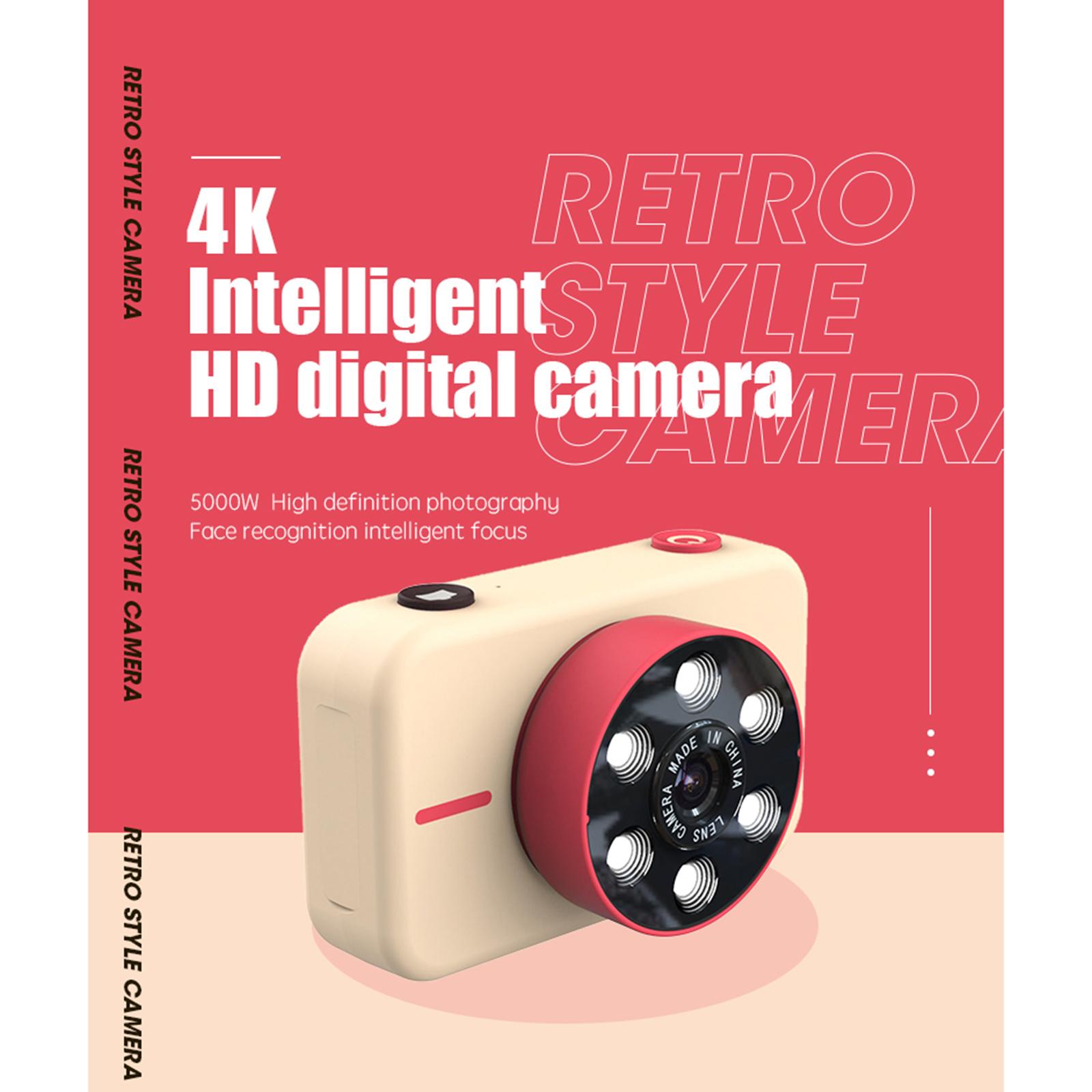 Mini Digital Children's Camera 4K HD Front Rear Dual Camera 50.0MP Kids Funny Selfie Camera Boys Girls Christmas Birthday Gifts