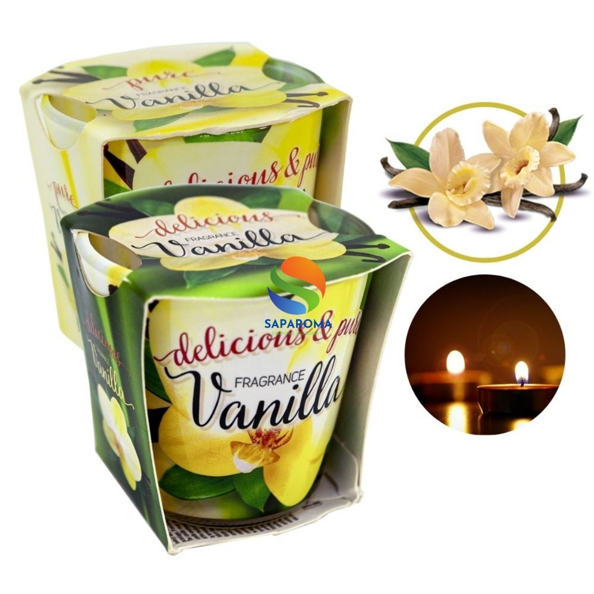 Combo 2 ly nến thơm tinh dầu Bartek Vanilla 100g - hương hoa vani, nến trang trí, thơm phòng, thư giãn, Hỗ trợ khử mùi