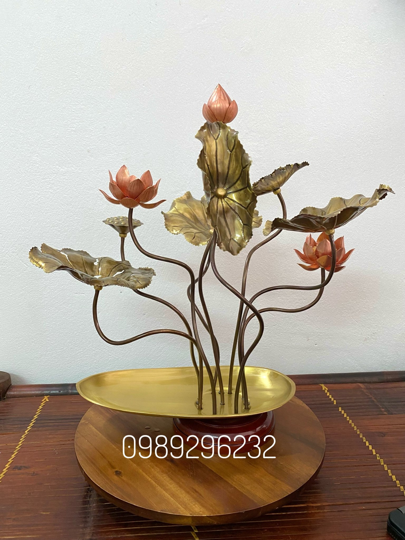 Chậu hoa Sen bằng đồng nguyên chất