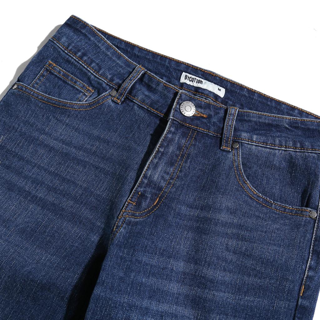 Quần Jeans Dài Nam Cao Cấp Dark Blue Rách BY COTTON