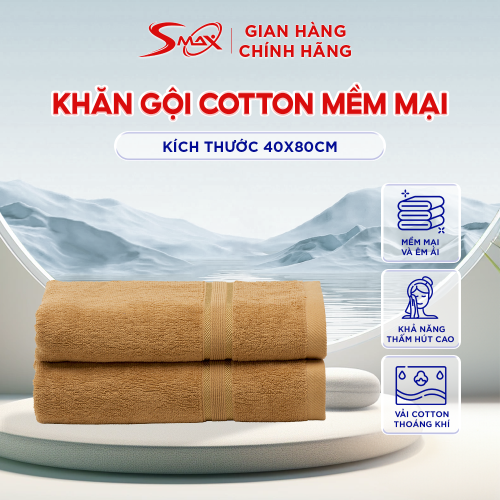 Khăn Gội Đầu Cotton 100% - Dày Dặn, Thấm Hút Nhanh Chất Liệu Cao Cấp, Không Xù Bông Không Phai Màu, KT4