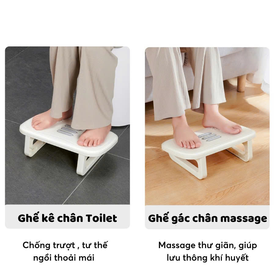 Ghế Gác Chân Công Thái Học Ghế Kê Chân Ghế Gác Chân Văn Phòng MÀU ĐEN