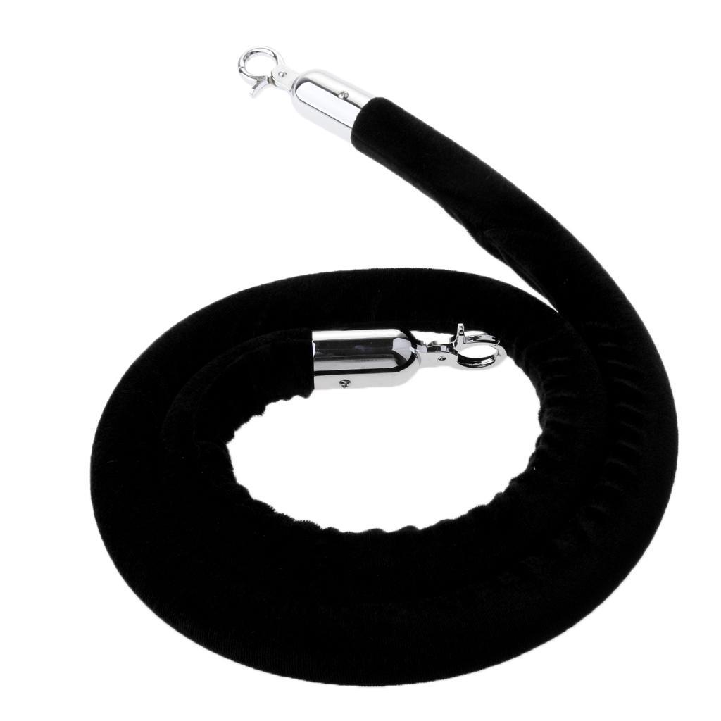 2x Divider Barrier Cord 1.5m Black Separation Cord Cord