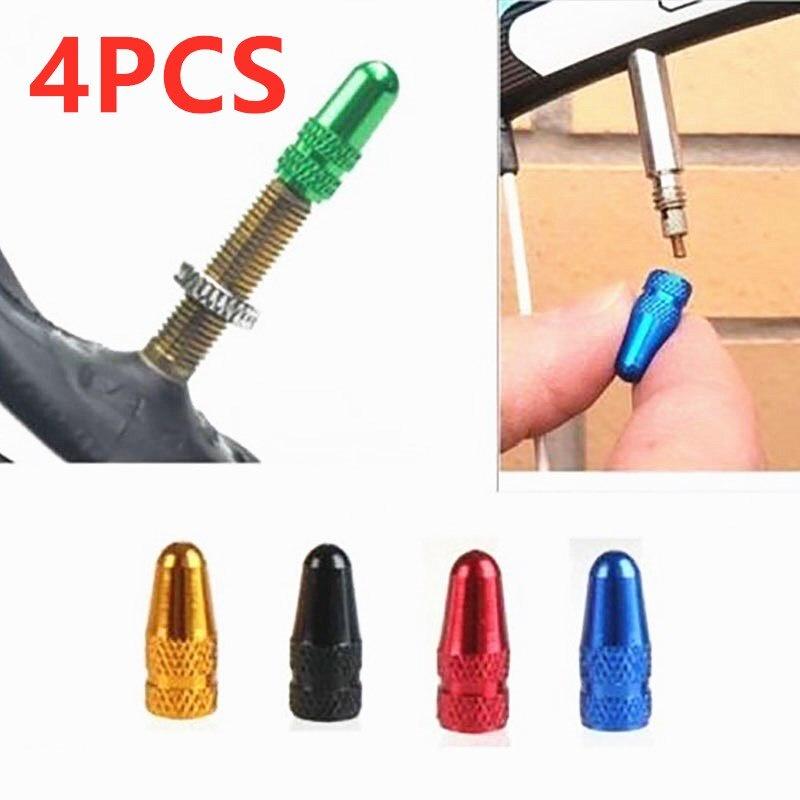 4PCS/Set Bike Valve Caps Aluminum Valve Caps High Pressure Spikes Tire Valve Dust Cover MTB Bike Cycling Bicycle Accessories