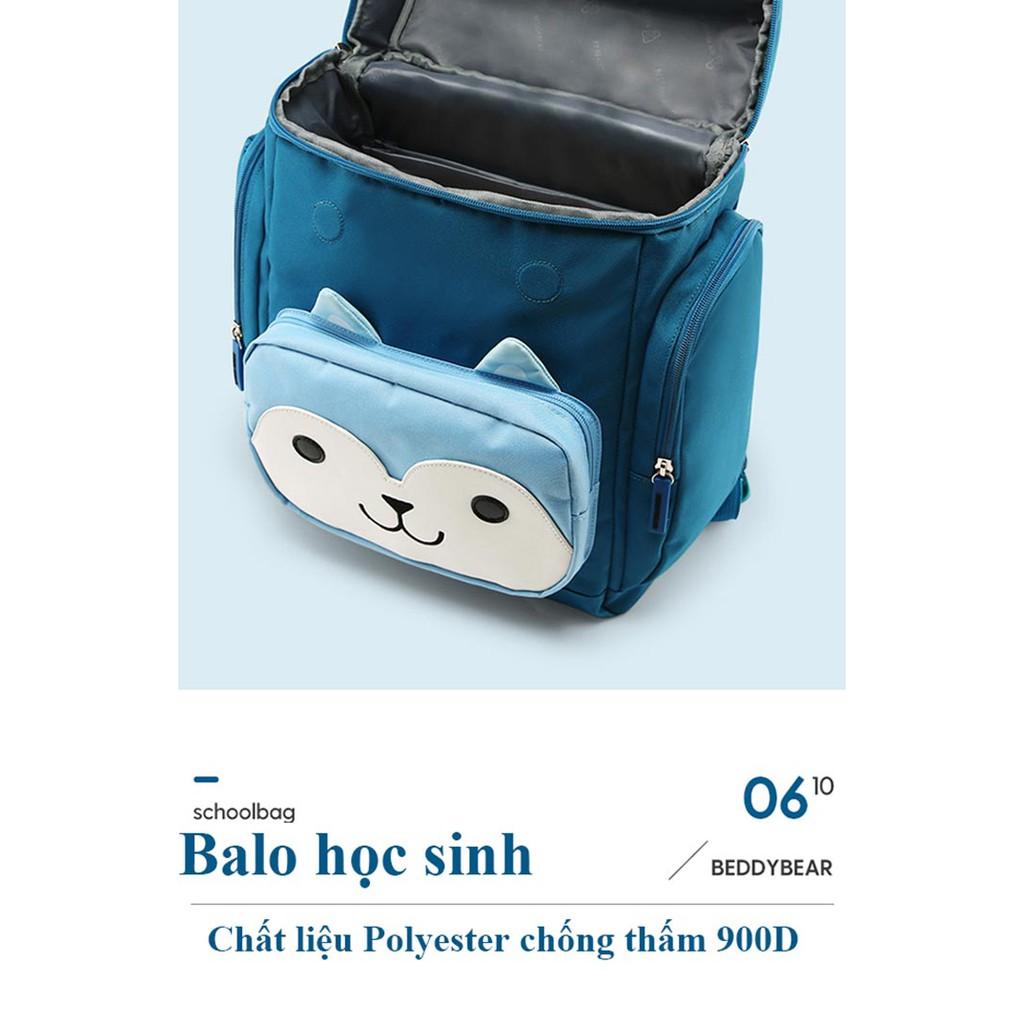 Balo Trẻ em Lớp 1 BeddyBear thỏ pipi - cho bé tiểu học từ 6 tuổi trở lên - Nhiều ngăn tiện dụng - Thiết kế chống gù lưng - Bảo hành chính hãng 2 năm