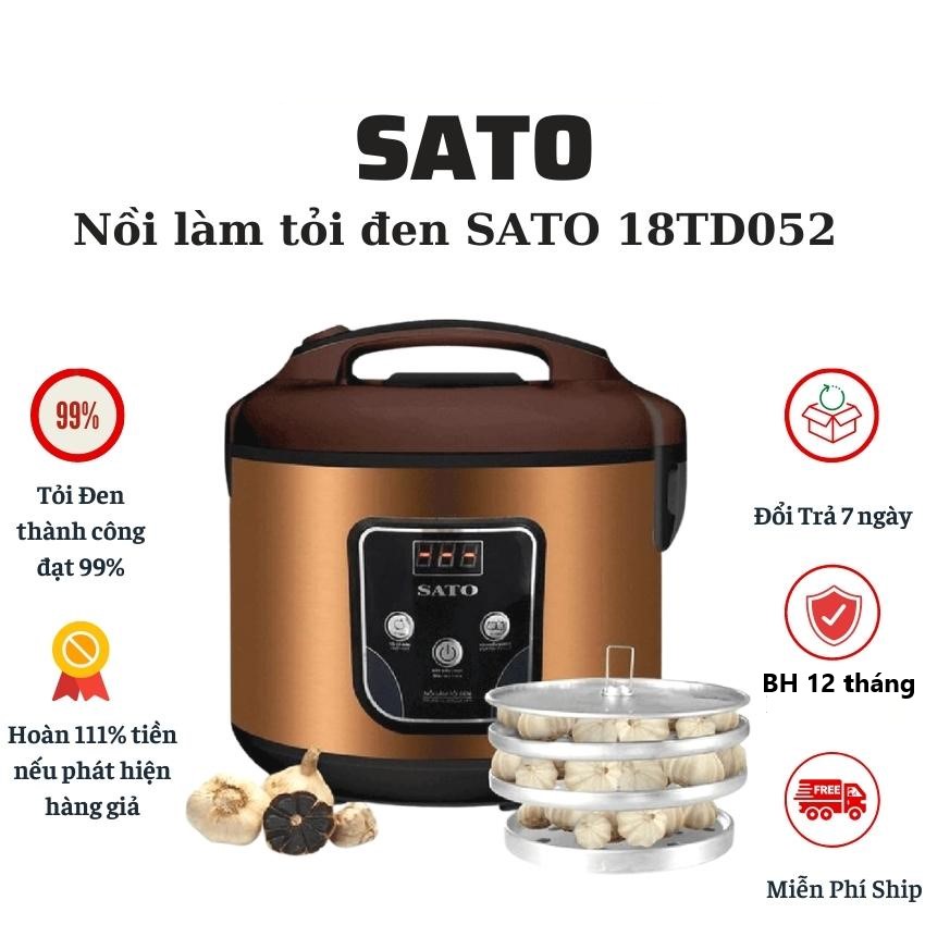 Nồi Làm Tỏi Đen SATO 18TD052 Chống Dính, Dung Tích 4.5L, Máy Làm Tỏi Đen 99% - Hàng chính hãng