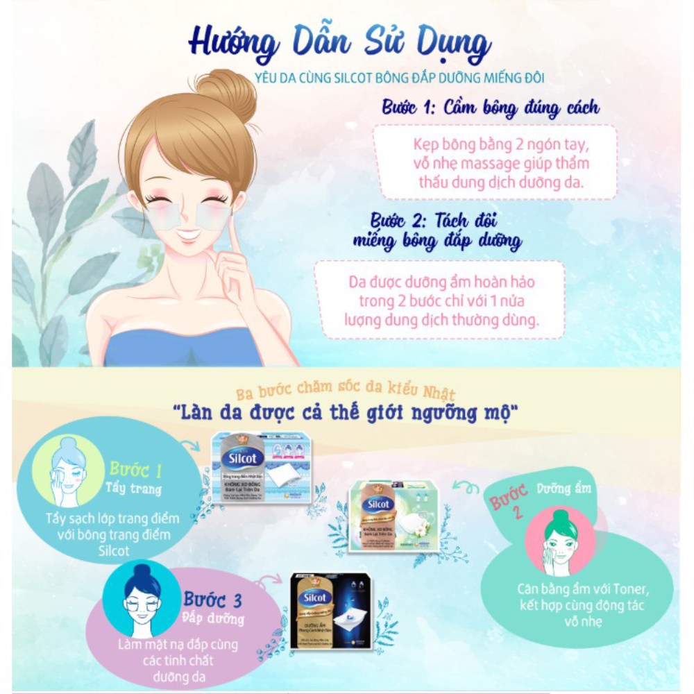 Silcot Bông Trang Điểm Nhật Bản