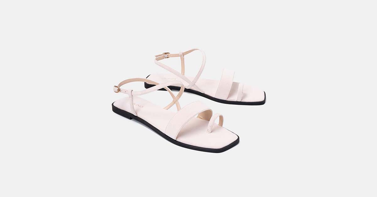 Giày Sandal Nữ 1cm Thời Trang JUNO Phối Quai Chéo SD01114