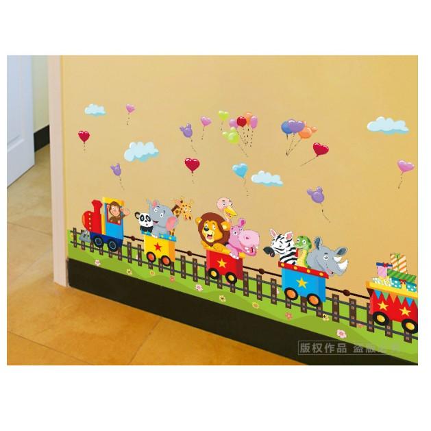 Decal trang trí tường - Xe Lửa Thú mới nhí 03