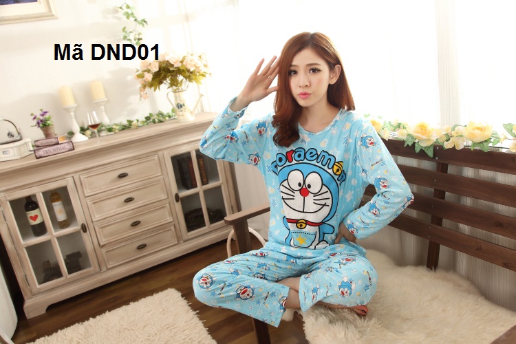 Bộ đồ ngủ hoạt hình dài tay DND01