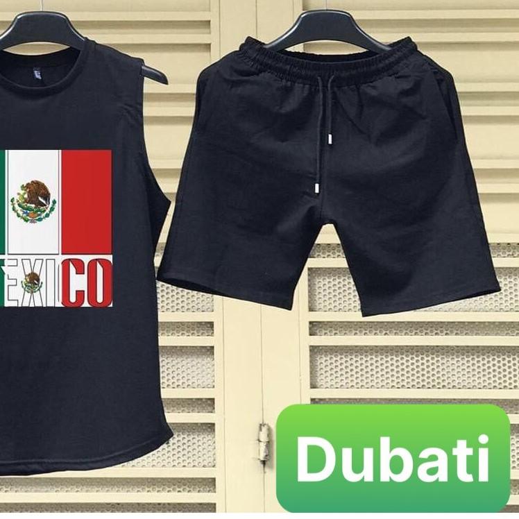 Đồ Bộ Thể Thao Ba Lỗ Mexico, Đồ Bộ Nam Phong Cách Thể Thao Mặc Nhà, Tậy Gym- Dubati Fashion