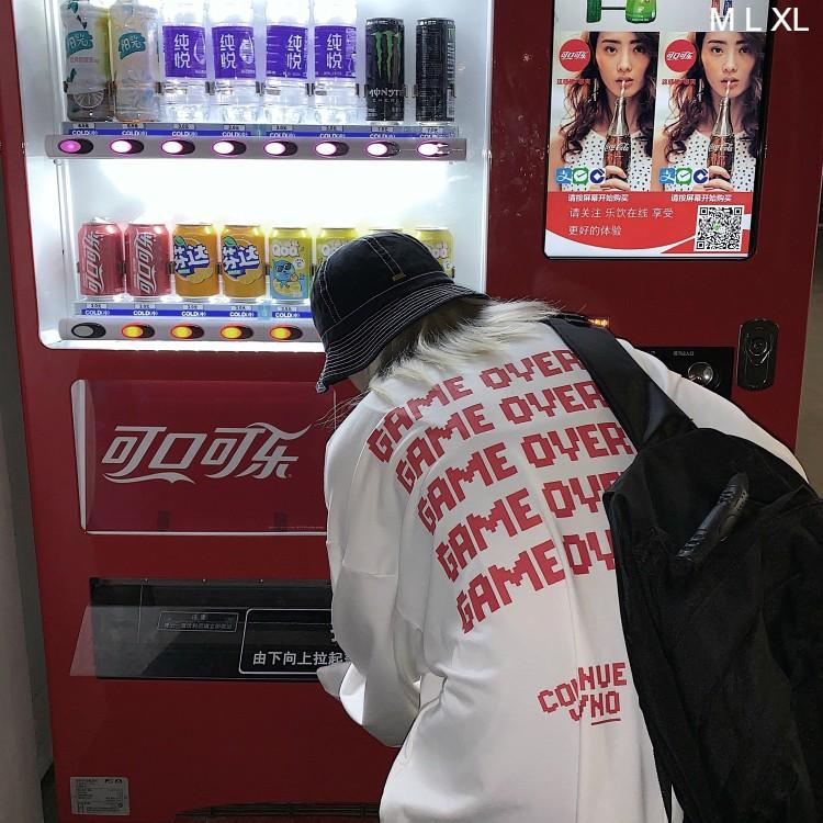 Áo Thun Tay Dài Unisex Form Rộng GAME OVER Ulzzang