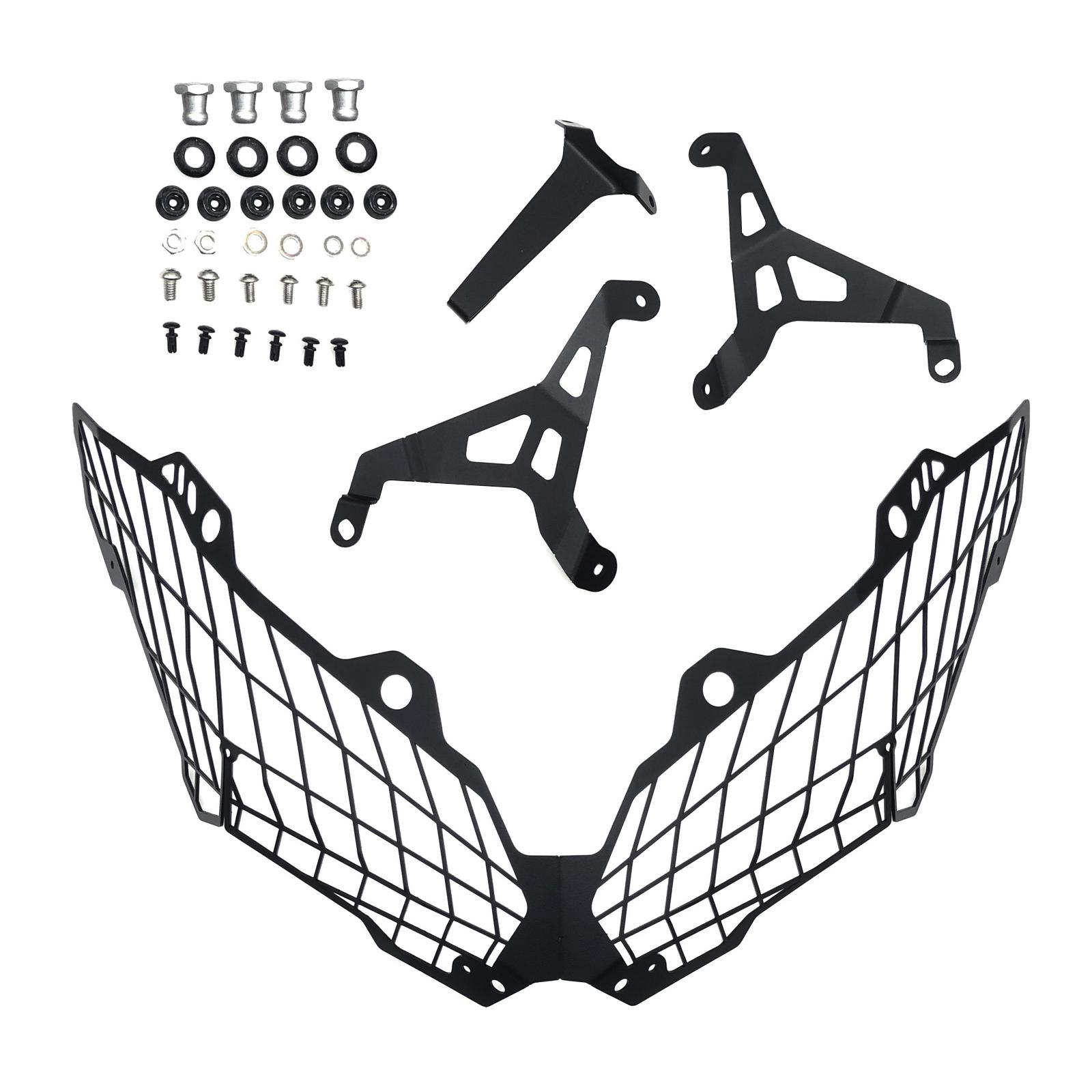 Headlight Mesh Grill, Motorbike Headlight Protector Guard, Motorcycle Front Headlight Grille Guard for VERSYS650 Parts Replacement