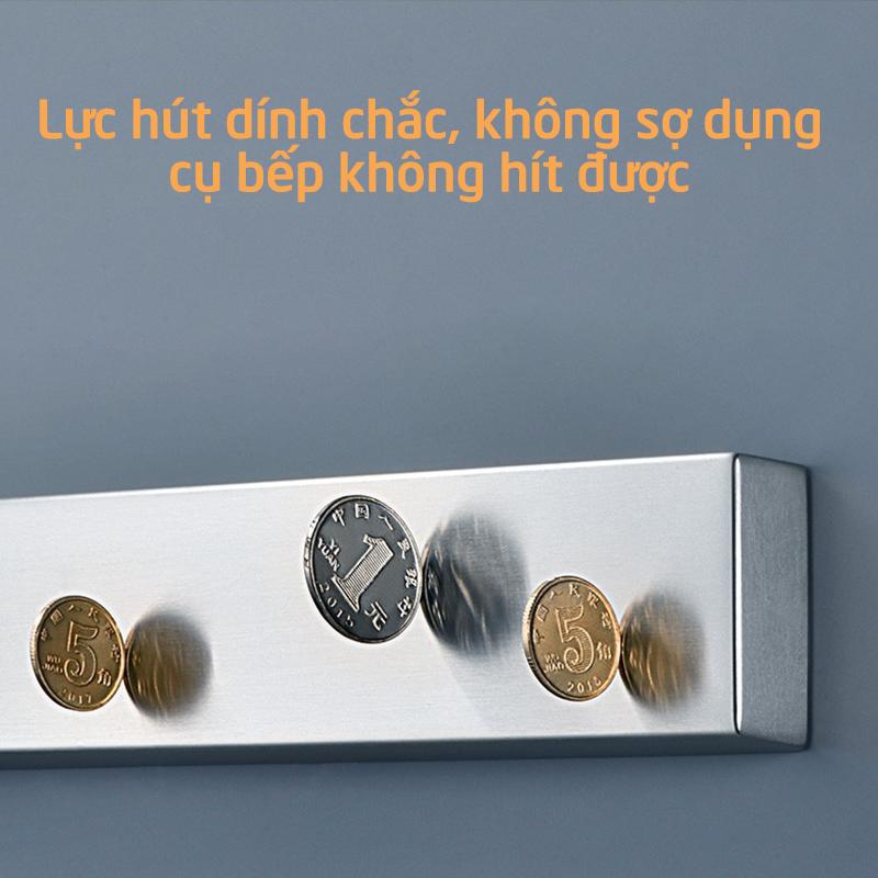 Thanh gác dao hít từ tính, giá để hít dao, kéo, dụng cụ bếp, sắp xếp gọn gàng nhà bếp, tiện dụng giữ đồ nhà bếp khô ráo_HK099