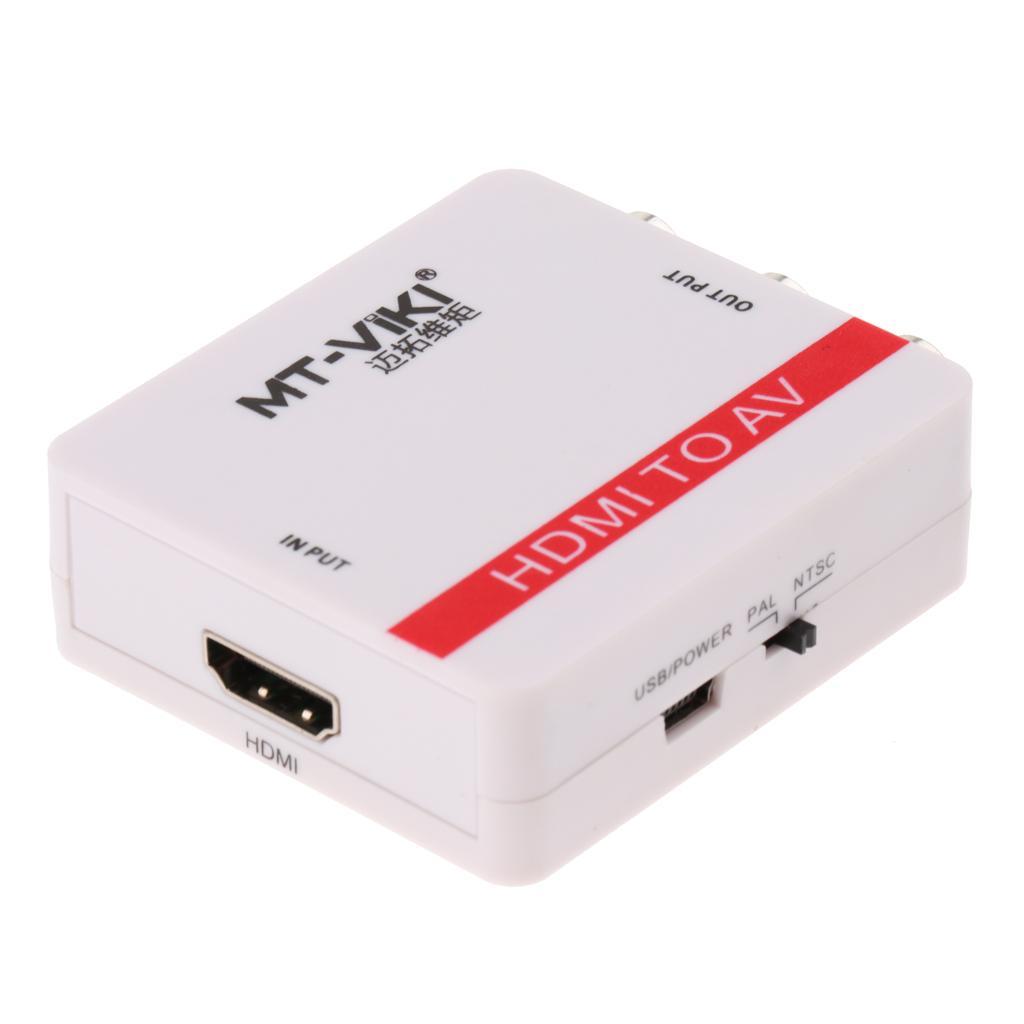 Composite AV 3 RCA to 1080p Converter Adapter Video
