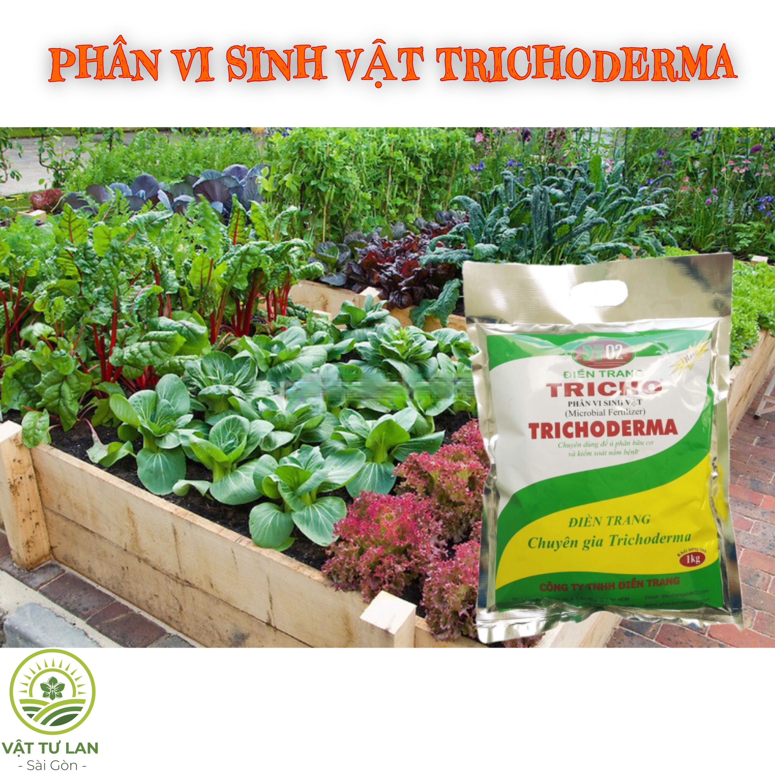 Phân vi sinh vật TRICHODERMA chuyên dùng ủ phân hữu cơ và kiểm soát nấm bệnh - 1kg