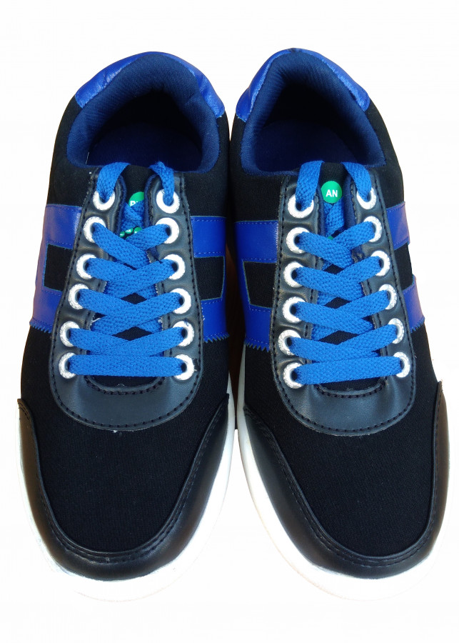 Giày bánh gót An Phát 012-01 Đen xanh dương