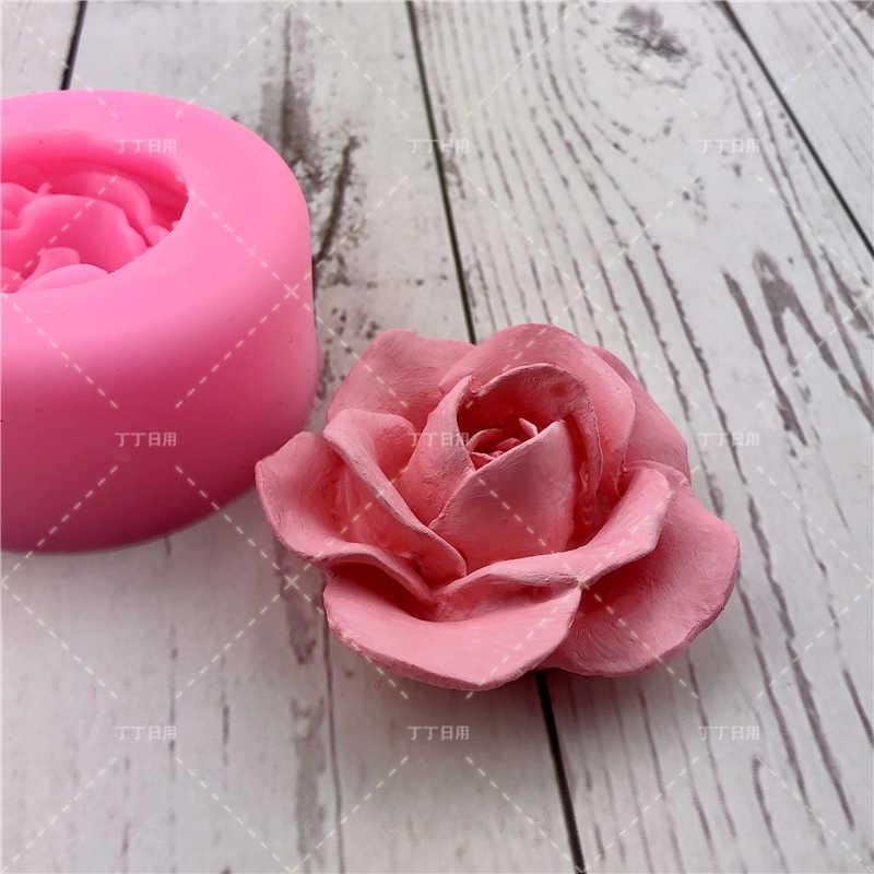 Khuôn silicon 4d hoa hồng cánh mỏng MS93