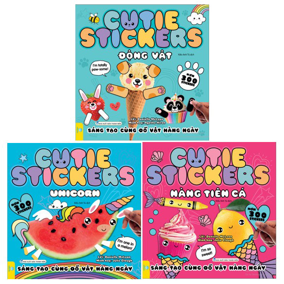 Combo 3 cuốn Cutie Stickers Sáng tạo cùng đồ vật hàng ngày