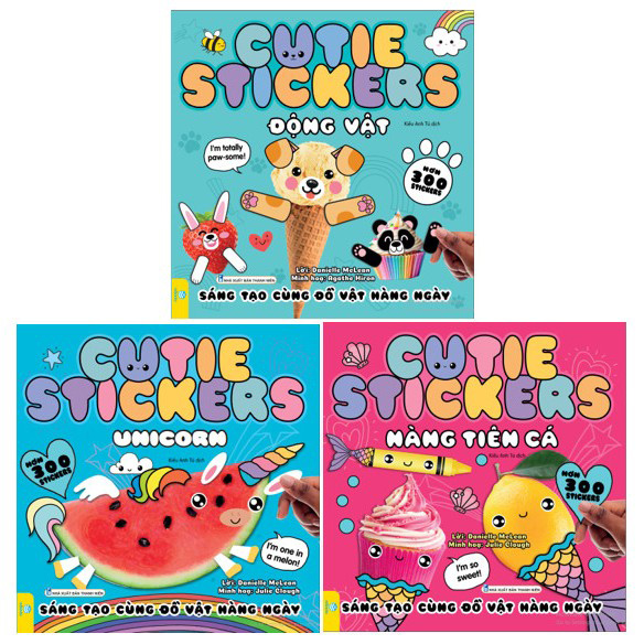 Combo 3 cuốn Cutie Stickers Sáng tạo cùng đồ vật hàng ngày